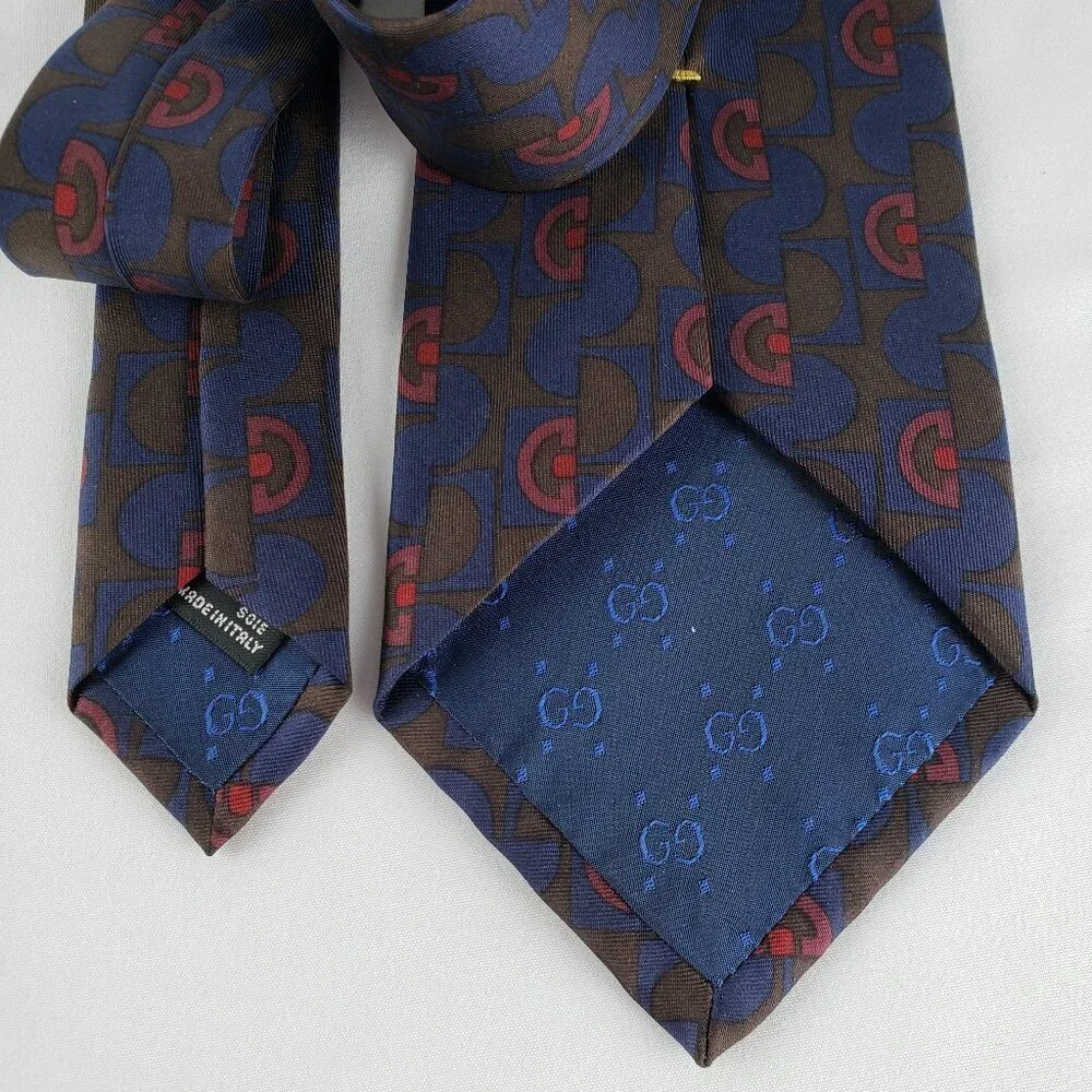 Gucci Blue Silk Mens Tie 3.5